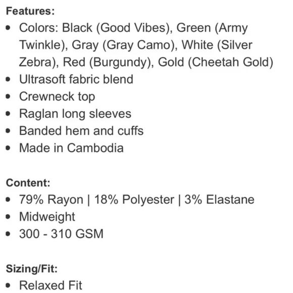 NWT BUFFALO Ladies Printed Cozy Top, Black - Picture 5 of 7